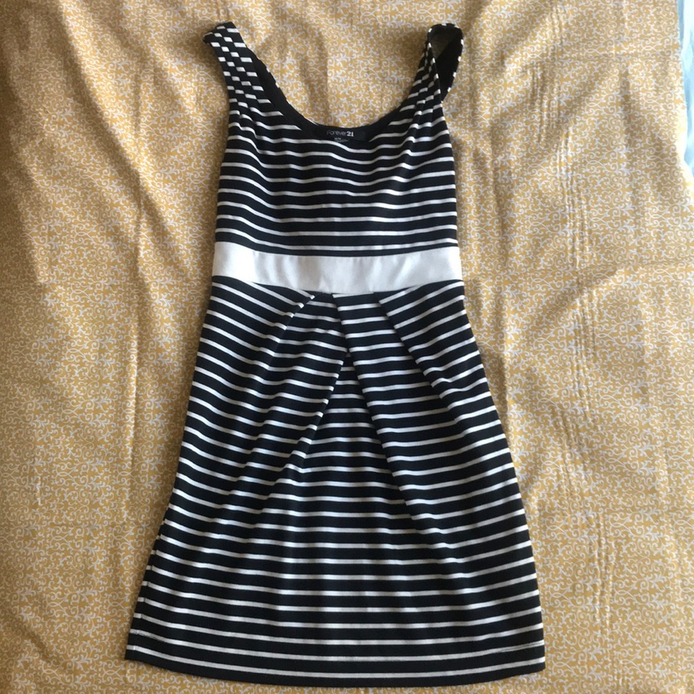 Black and White Striped Dress